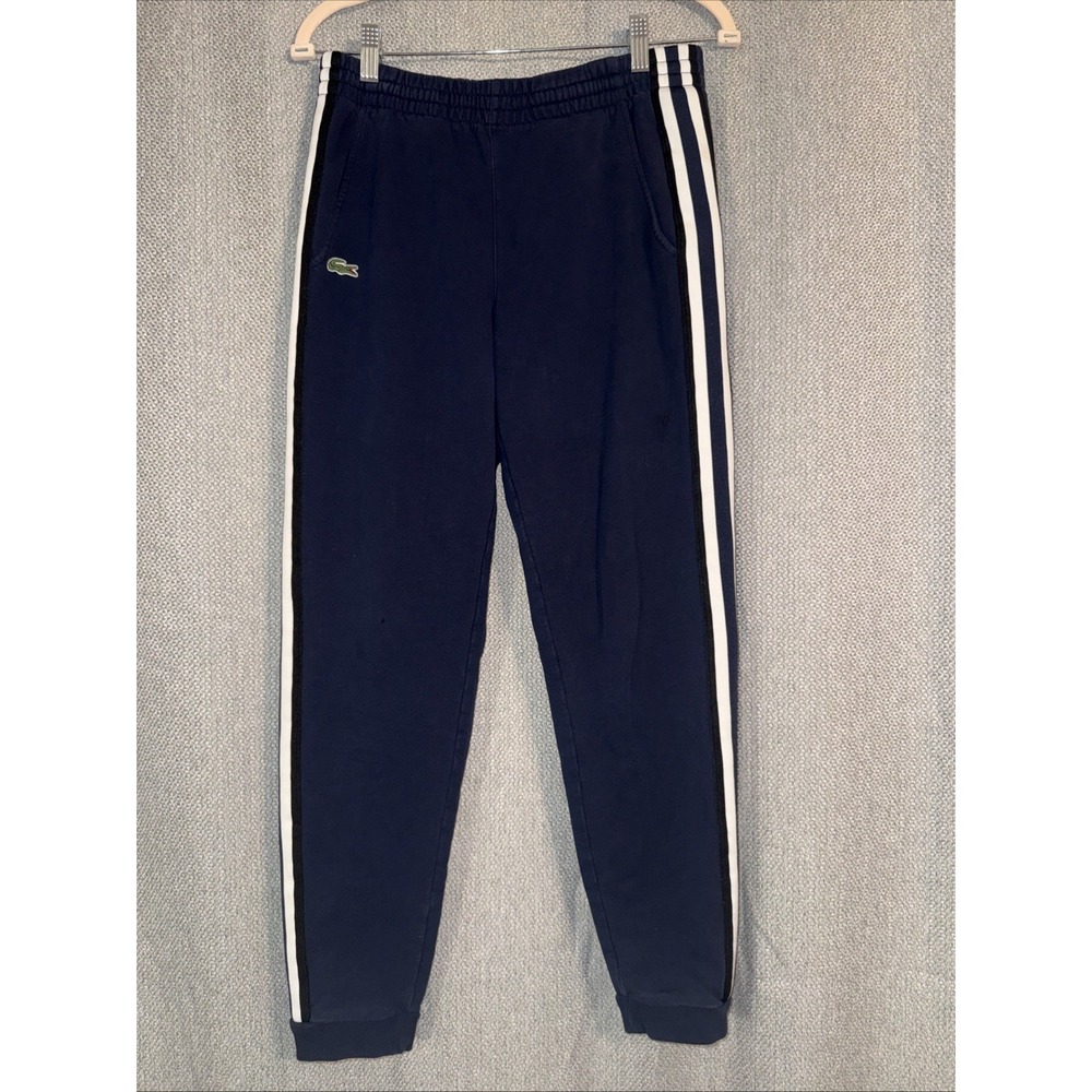 Lacoste Sport Navy Blue Joggers Track Pants Women Small FR 3 FA 10619 Flaw